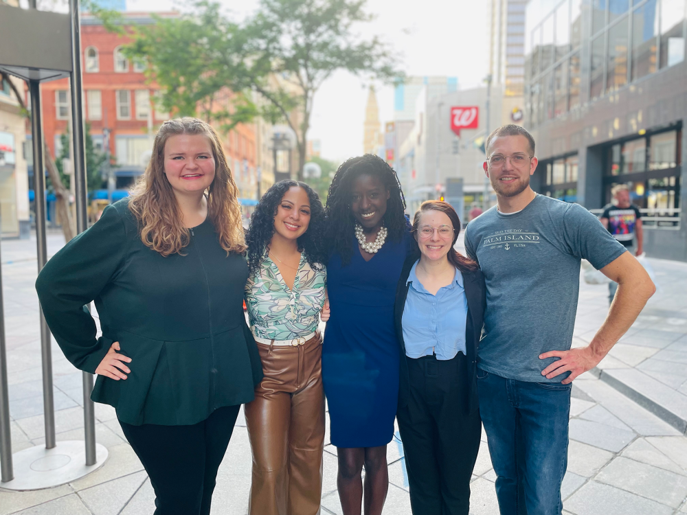 Abenaa Jones with research group